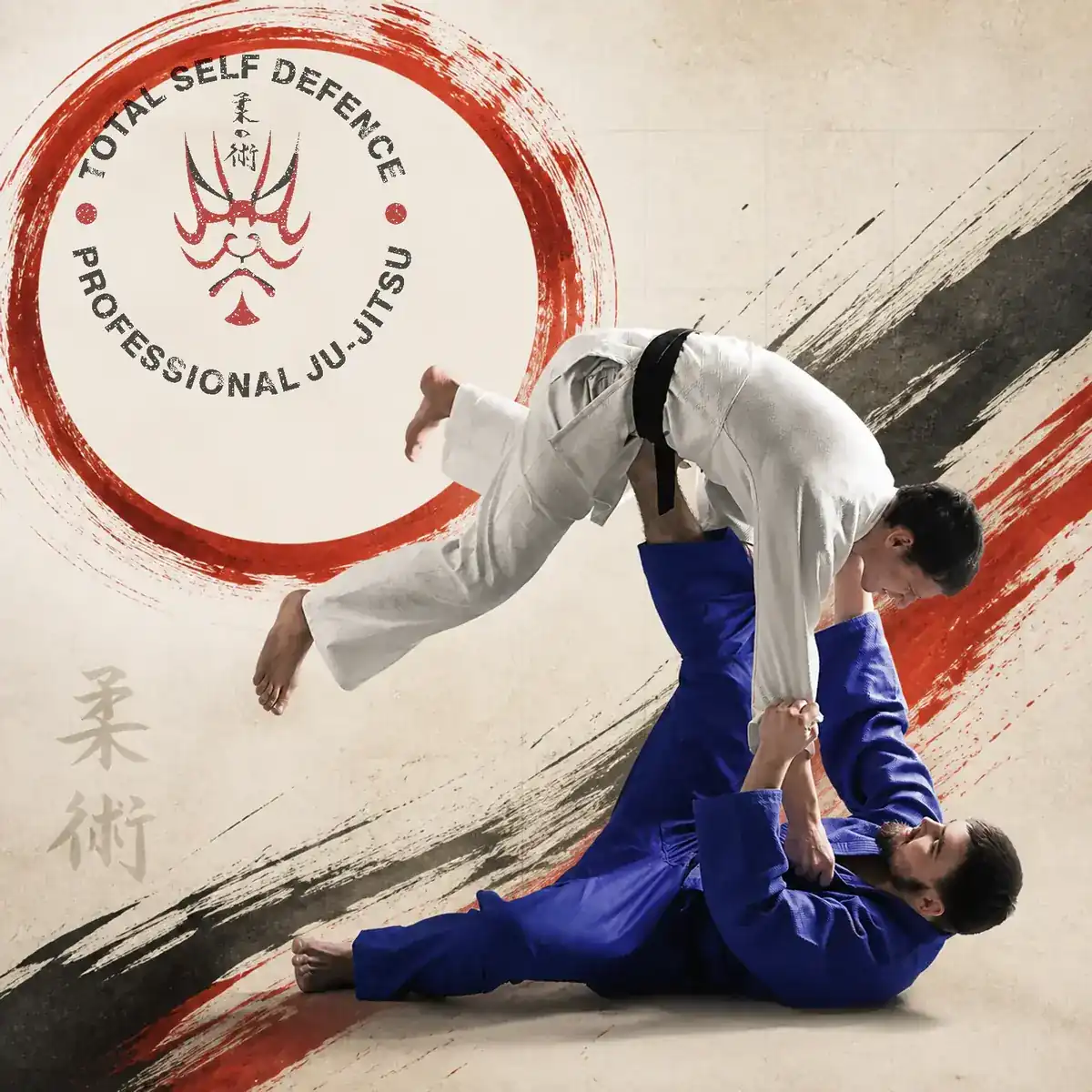 Junior Ju-Jitsu students practising a dynamic controlled throw