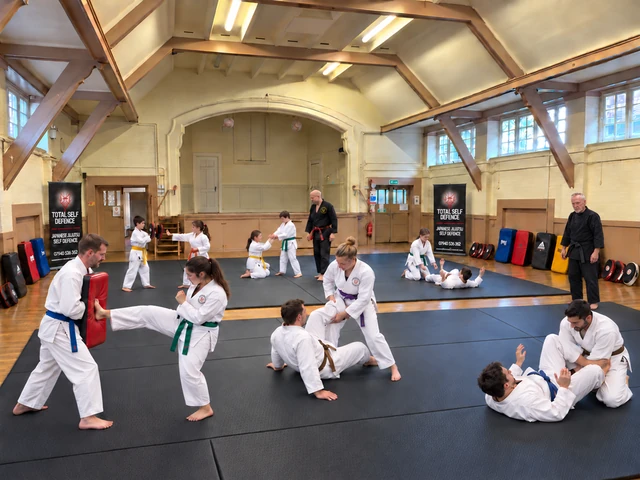 Japanese Ju-Jitsu students training at The Birchwood Centre in Muswell Hill